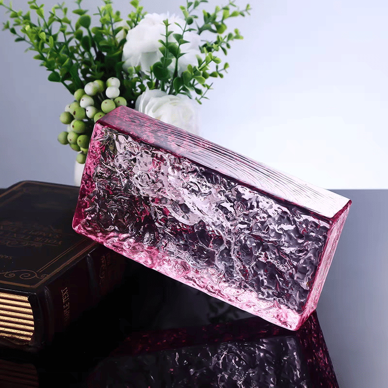 บล็อกแก้ว TIMELESS TILES รุ่น ICE 20X10X5 ซม. สีชมพูใส TRANSPARENT PINK_4